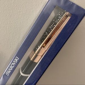 Swarovski Rosegold and Black Crystal Pen